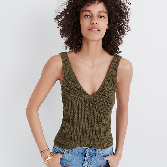 Madewell Tops - NEW! Madewell Montery Sweater Tank In Sea Breeze